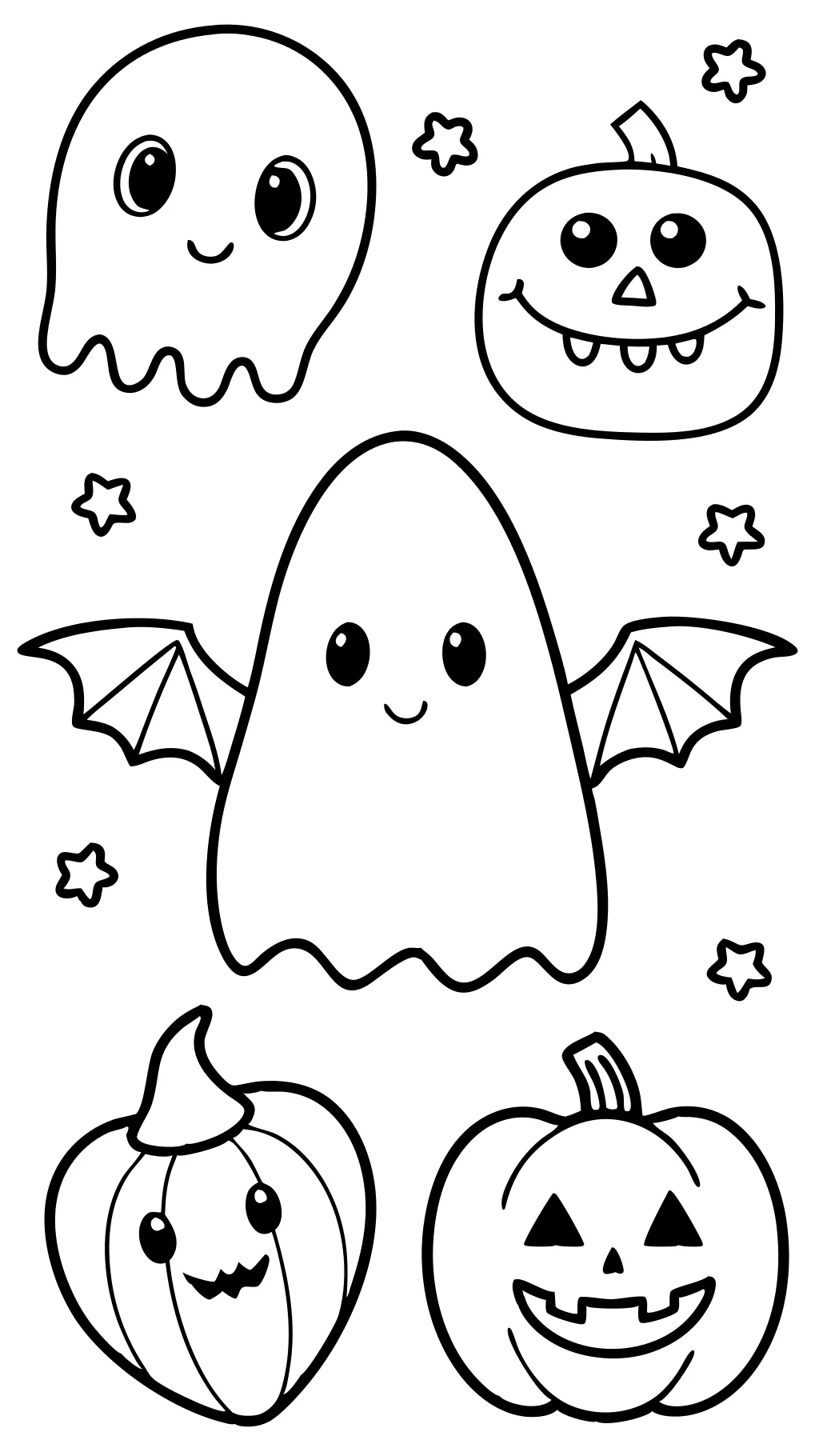 Páginas para colorear de Halloween preescolar